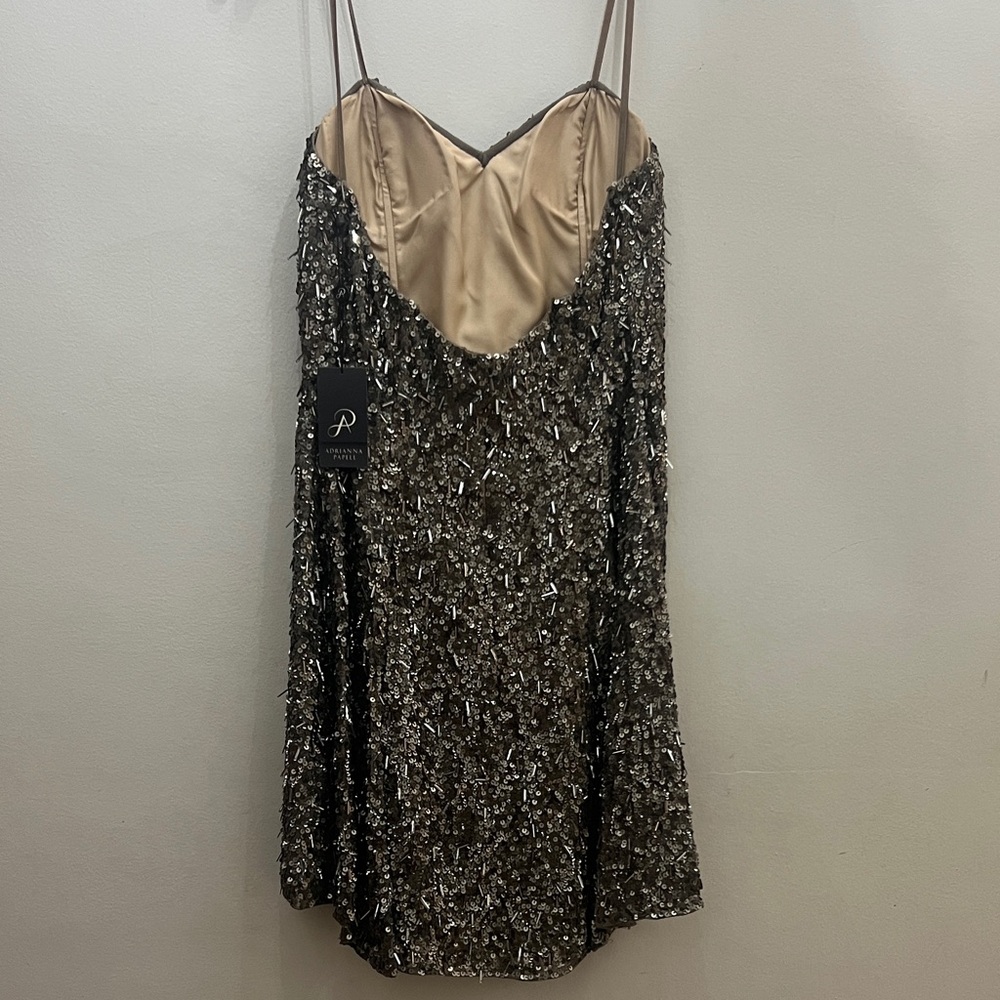Adrianna Papell strapless sequin A-Line dress - Picture 10 of 12